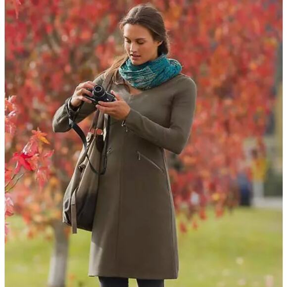 Athleta Womens Celebration Dress Ponte Sz * L Black Cotton Modal - Picture 15 of 16